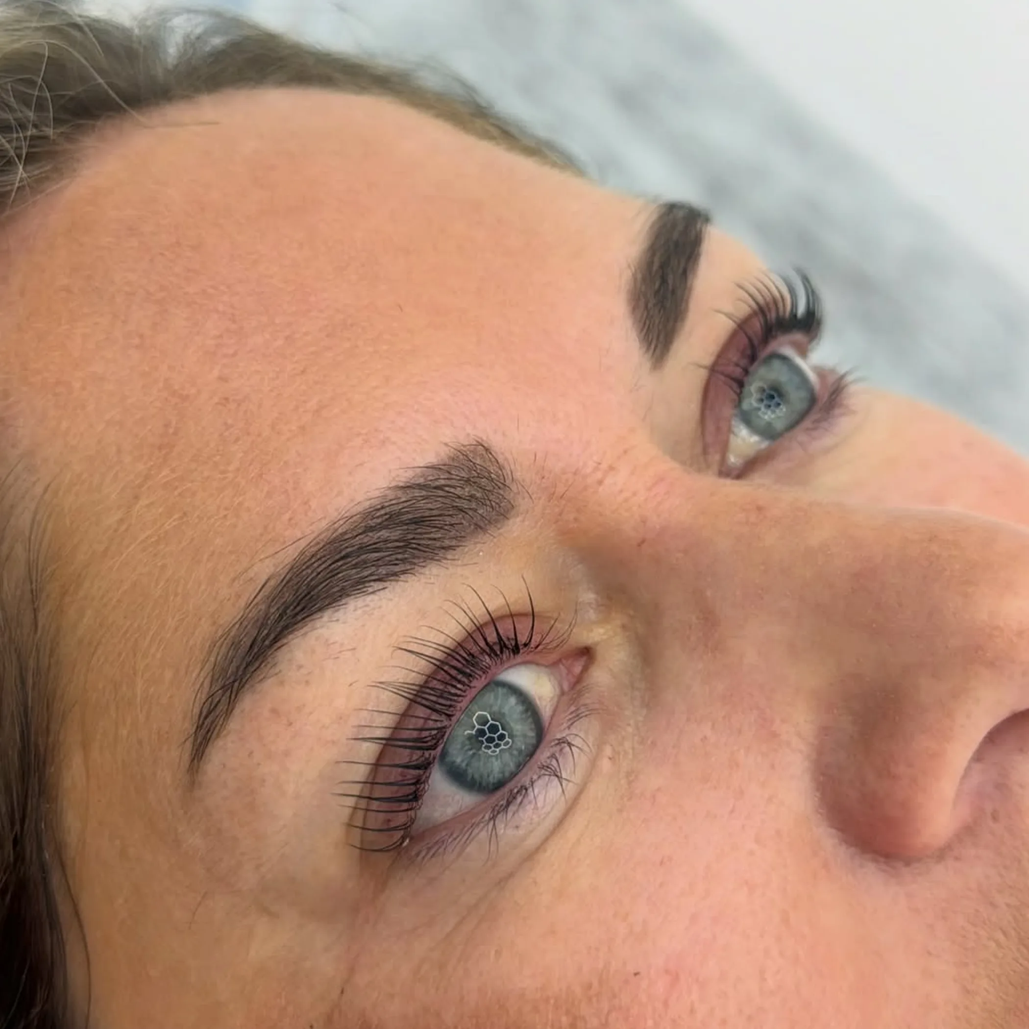 healed permanent makeup on eyebrows
